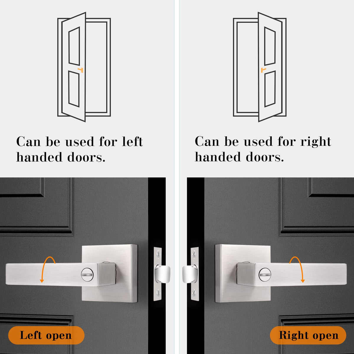 Probrico flat square privacy handle showcasing modern design for contemporary interiors
