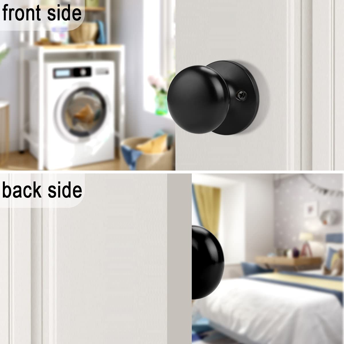 Probrico matte black dummy lever with hardware, ready to install.