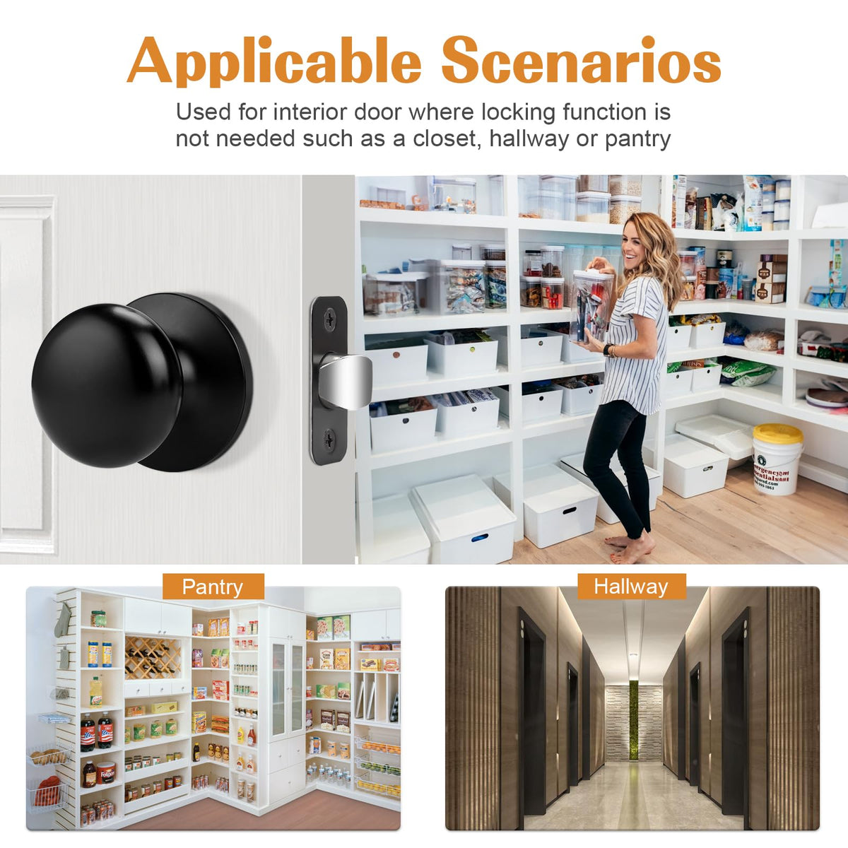Probrico door knob includes mounting screws and simple instructions