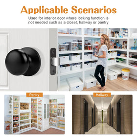 Probrico door knob includes mounting screws and simple instructions