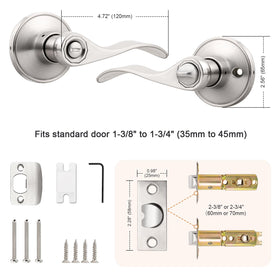 Simple screwdriver installation with Probrico privacy door levers.