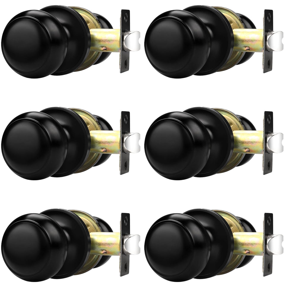 Probrico interior door knob with black ball handle for hallway use and smooth operation.