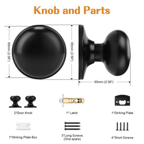 Probrico passage knob ideal for guest rooms, bathrooms, and bedrooms