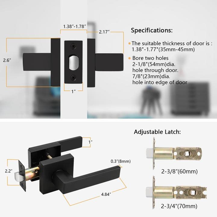 Probrico keyless passage handle emphasizes interior access without keys.