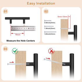 Probrico kitchen cabinet handle matte black for minimalist door design.