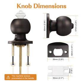Probrico knob diameter 53mm and rosette 65mm for precise fit.
