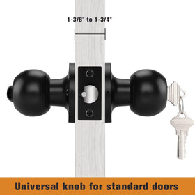 Probrico knob diameter 53 mm with 65 mm rosette for balanced feel.