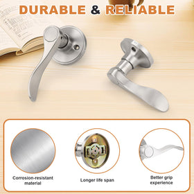 Probrico lever length 120mm fits standard interior doors for easy reach.