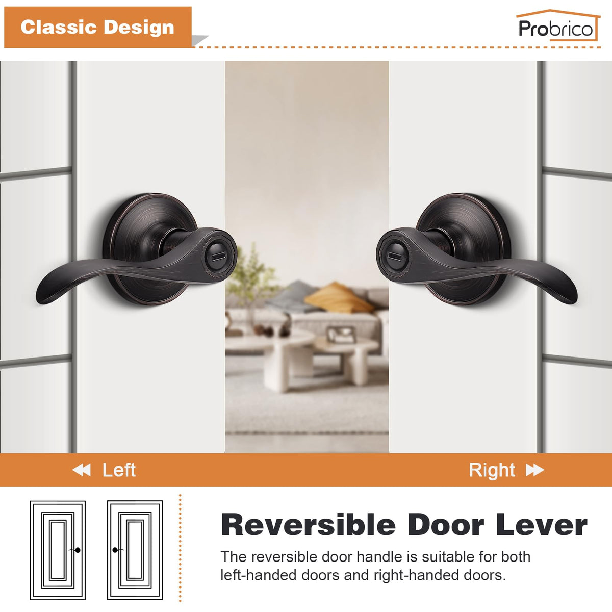 Probrico Lever Length 4.7 inches offers comfortable grip