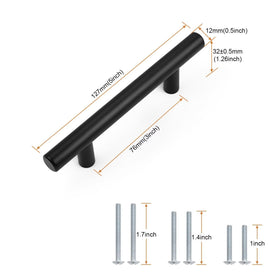 Probrico matte black drawer pull 5 inch for seamless drawer updates.