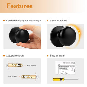 Probrico matte black knob is anti-fingerprint and rust-free