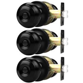 Probrico matte black door knob set for interior privacy on doors