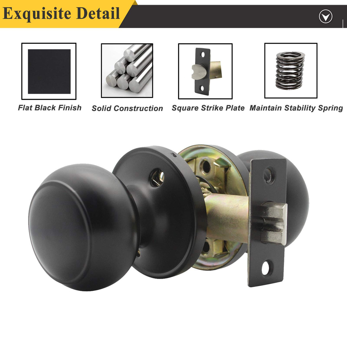 Probrico matte black packaging and hardware included for six doors.