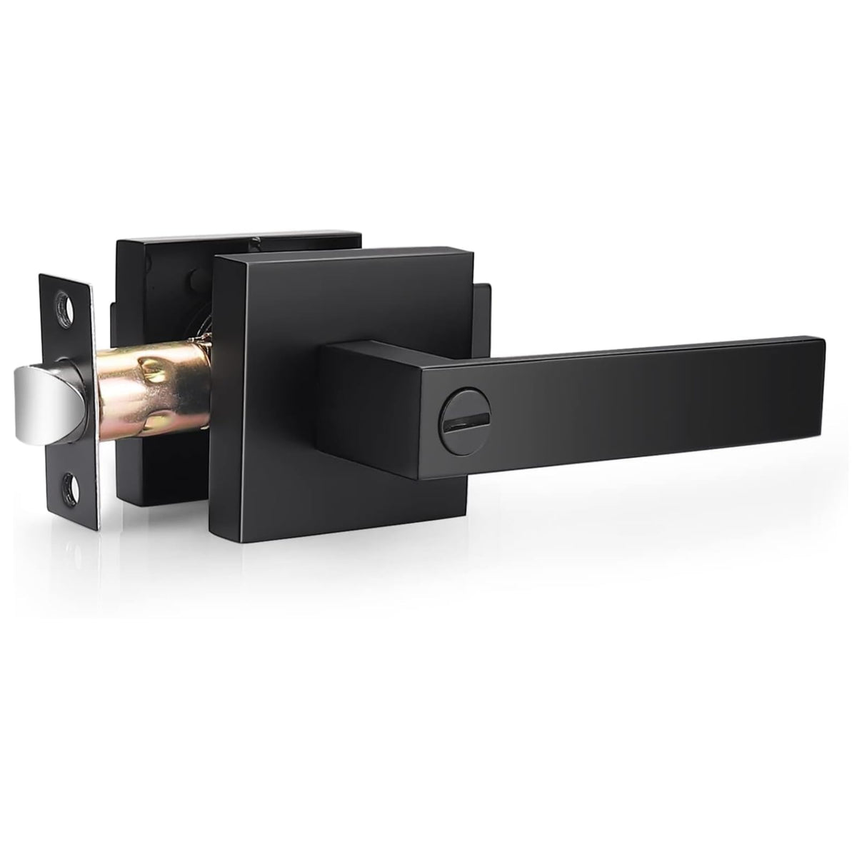 Probrico matte black privacy lever for interior doors with durable privacy function.