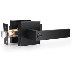 Probrico matte black privacy lever for interior doors with durable privacy function.