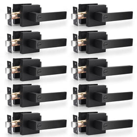 Probrico matte black privacy lever pack enhances interior doors with a durable, modern finish.