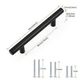 Probrico modern T-bar pull hollow design for daily use on cabinets and drawers.