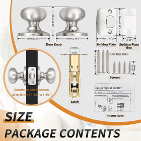 Probrico non locking hall closet knob ideal for interior space efficiency.