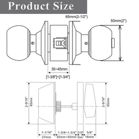 Probrico packaged lock set in flat black box.