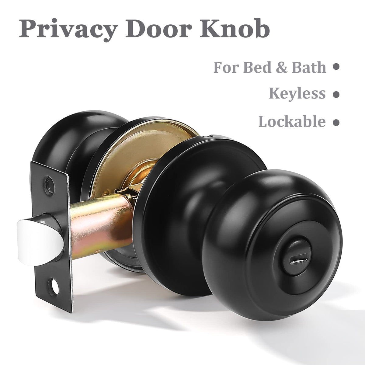 Probrico door knob featuring outside emergency release for safe bathroom access.