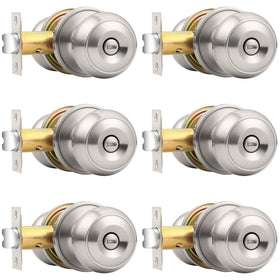 Probrico privacy interior door knob in brushed nickel for six doors