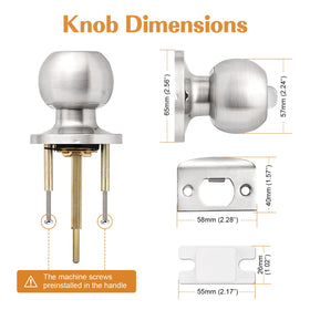 Probrico brushed nickel latch works on right and left handed doors.