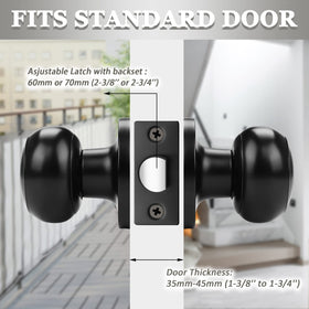 Close-up of Probrico round passage knob highlighting durable stainless steel build.