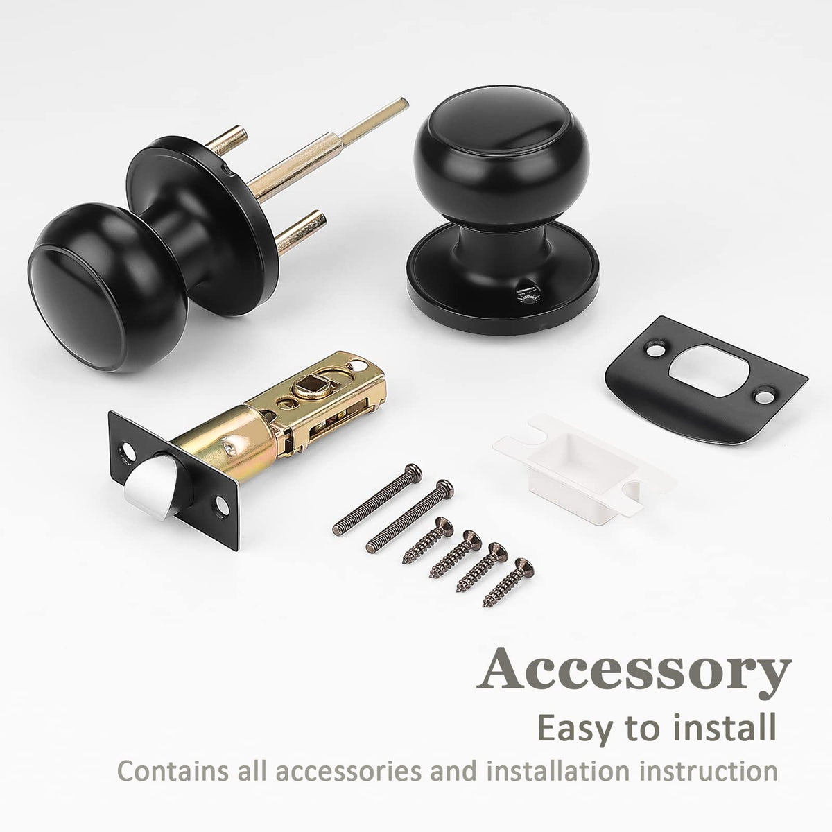 Backset adjustable feature on Probrico round knob for fit flexibility.