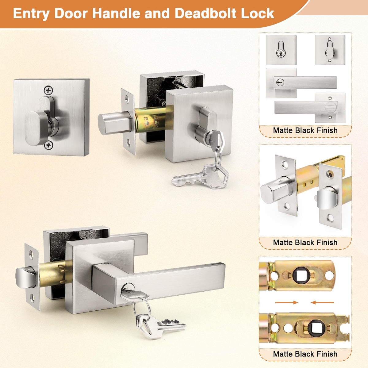 Probrico satin nickel finish elevates door style and durability.