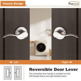 Probrico adjustable backset lever for 2-3/8 or 2-3/4 inch doors