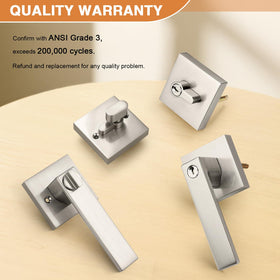 Probrico single-cylinder deadbolt provides exterior key access with interior thumb turn.