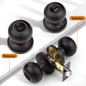 Six-pack Probrico door knobs in package for six interior doors
