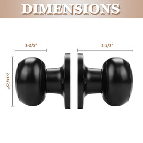 Probrico stainless steel black finish knob close-up