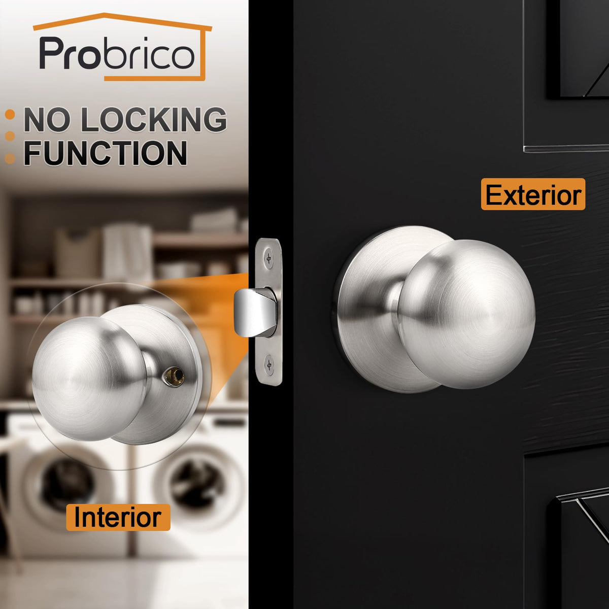 Probrico stainless steel body demonstrates durability for daily interior use.