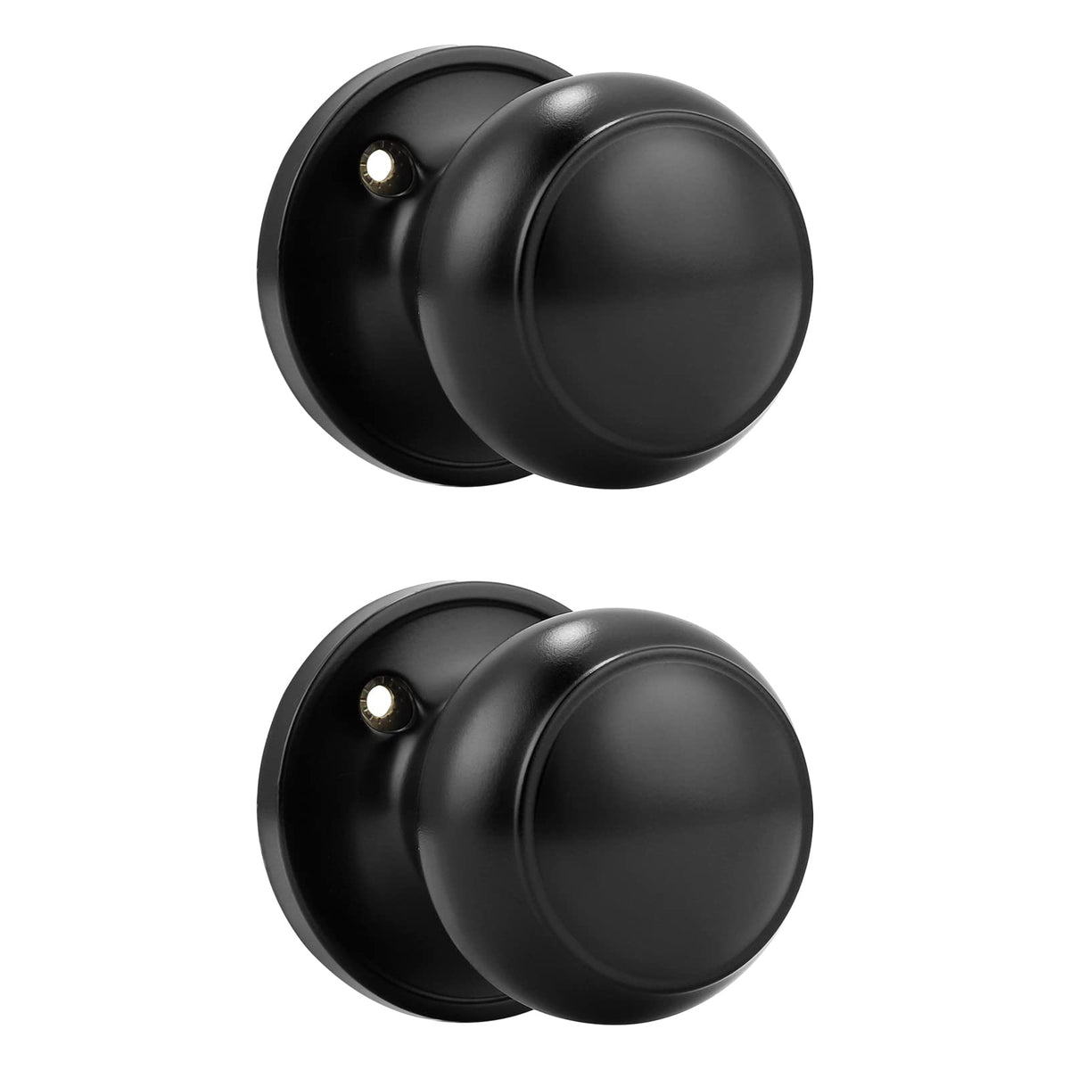 Probrico two-pack black dummy door knob on front view for non-turning doors