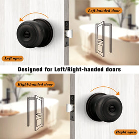 Universal left/right handed compatibility of Probrico door knob