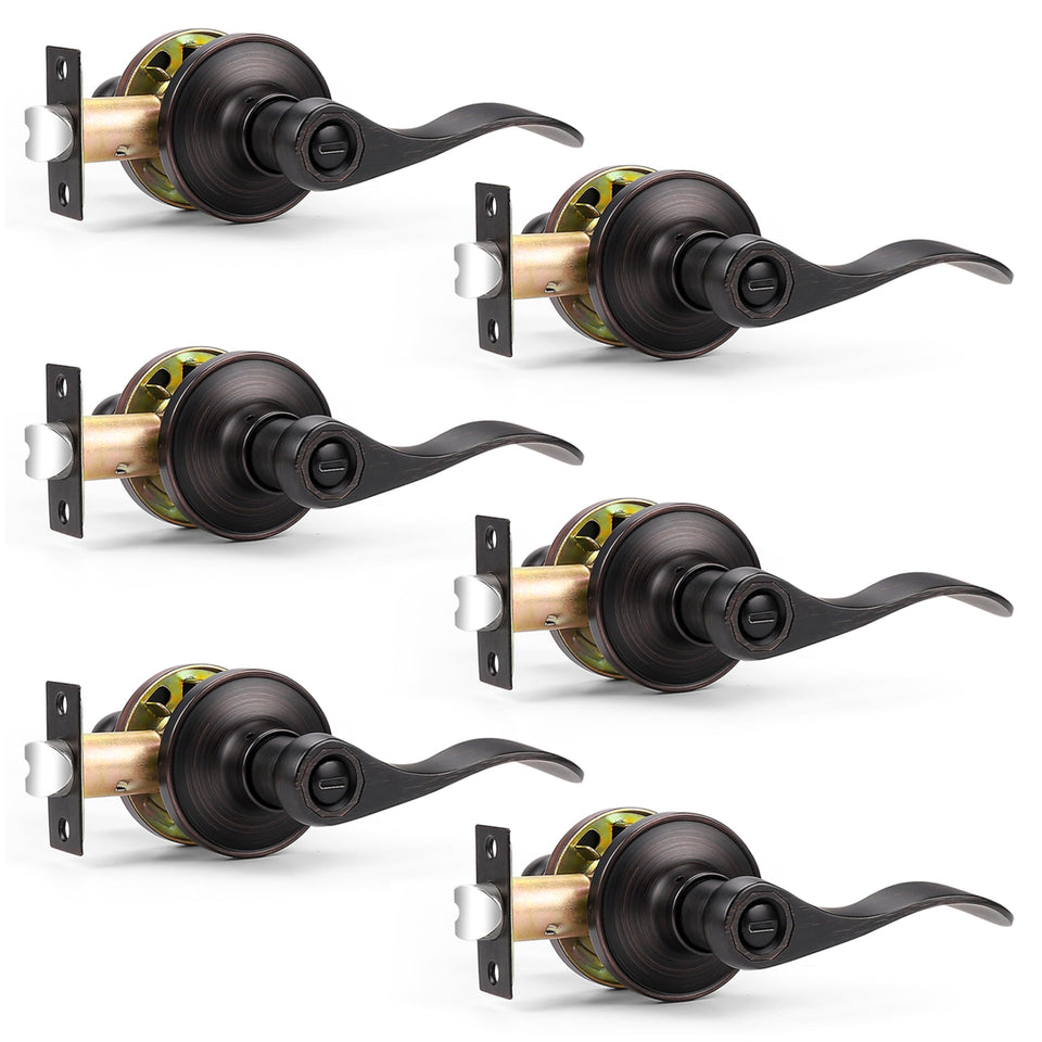 Probrico Wave Style Privacy Door Lever for stylish bedroom privacy