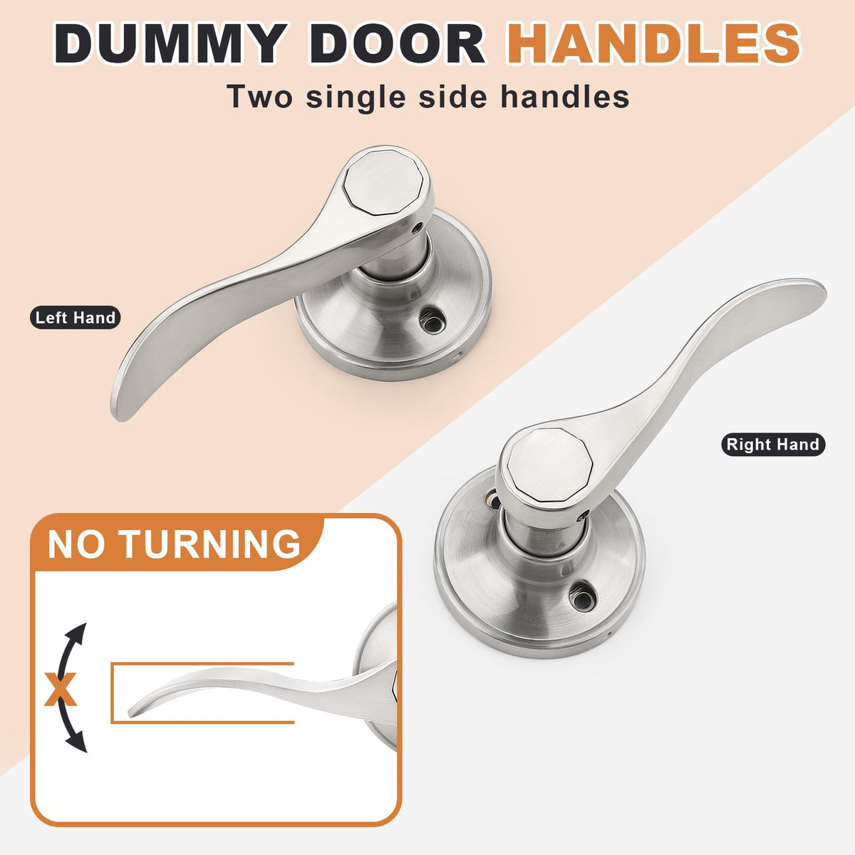 Probrico zinc alloy dummy handle delivers durable performance with a smooth grip.