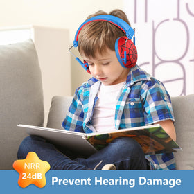 ProCase Kids noise-cancelling headphones with adjustable earcups fit growing heads securely