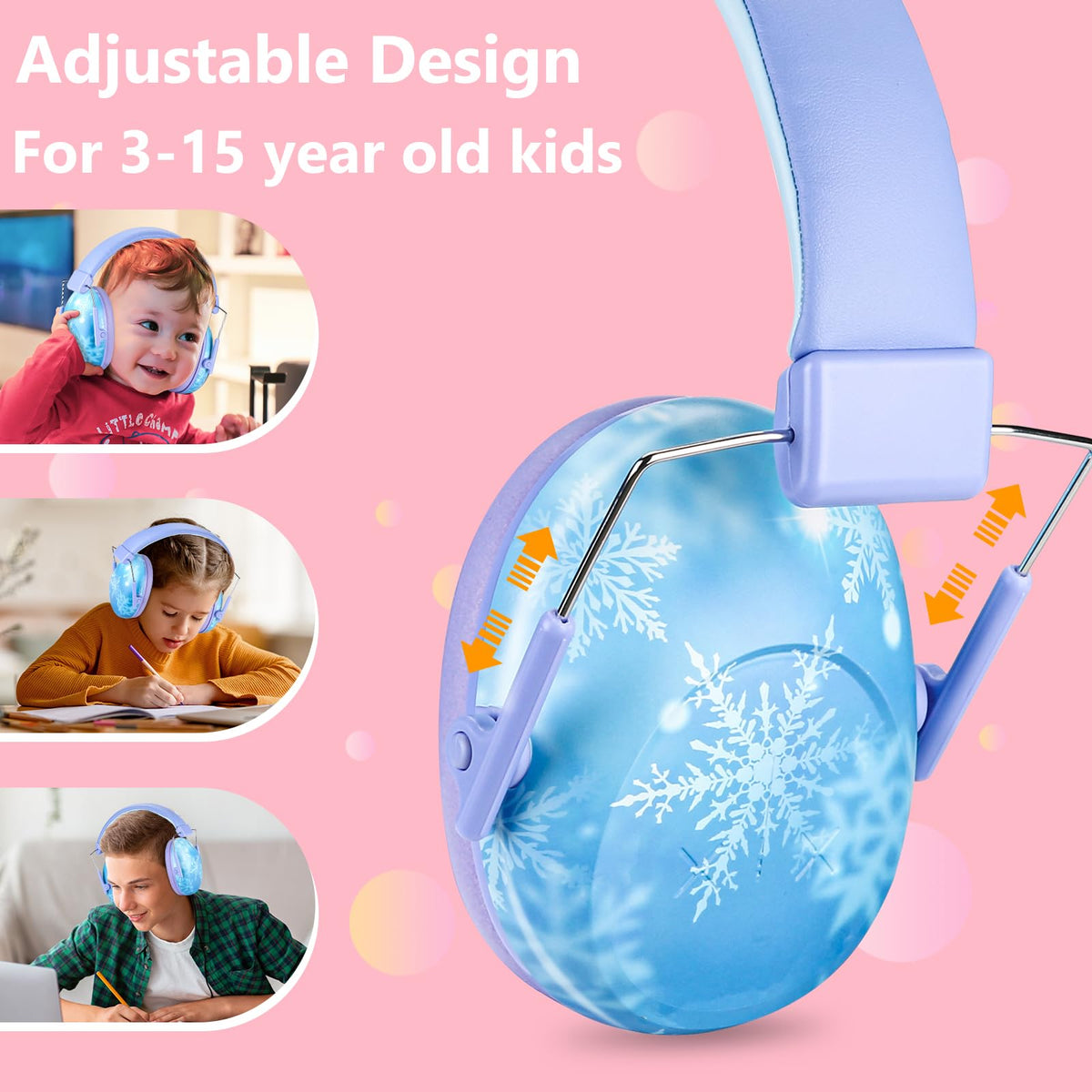 ProCase adjustable headband and 360-degree cups for growing children.