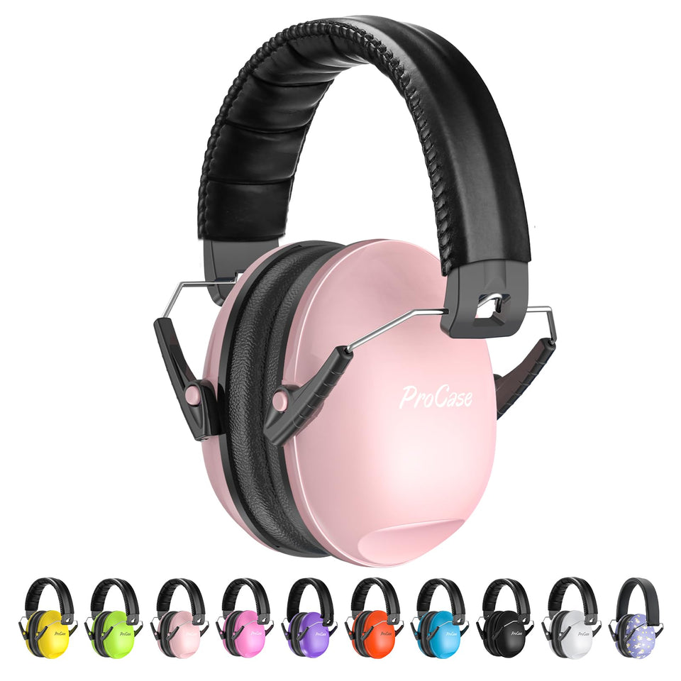 ProCase kids ear muffs lightpink for comfortable hearing protection.