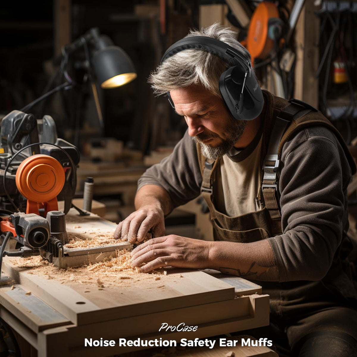 ProCase ear muffs with 360-degree cups for a snug seal