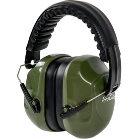ProCase Noise Reduction Ear Muffs army green with snug fit provides effective hearing protection.