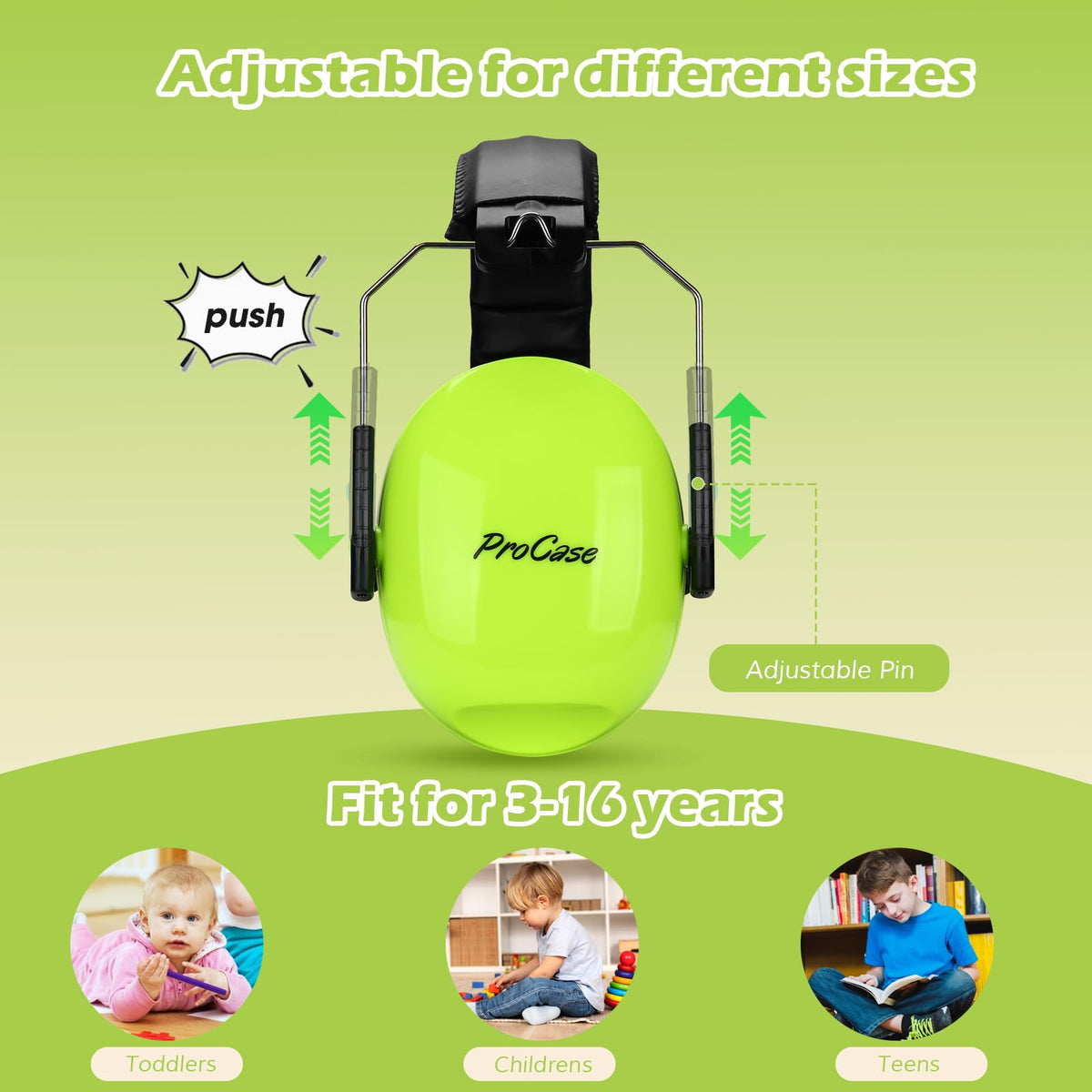 Soft ear cushions with 360-degree rotatable cups provide comfort.
