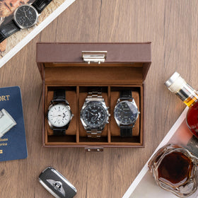 ProCase glass lid displaying watches inside the case