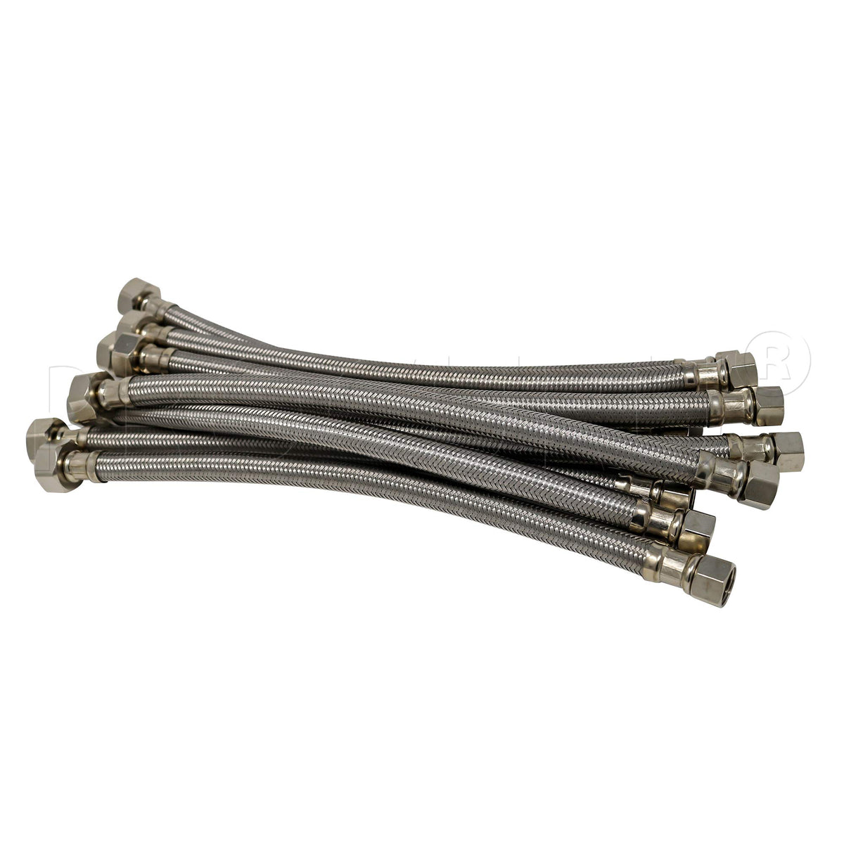 PROCURU 16-inch braided faucet hose connector for secure under-sink water supply.