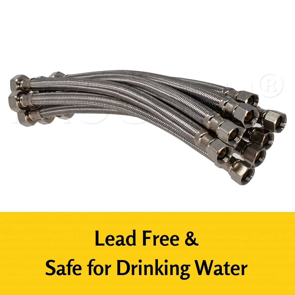 PROCURU 3/8 in compression to 1/2 in FIP connection for versatile plumbing use.