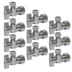 PROCURU heavy-duty angle stop valve with 1/2 nominal inlet for 5/8 OD copper pipe