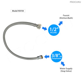 PROCURU pack of 10 faucet connectors ideal for quick replacements.