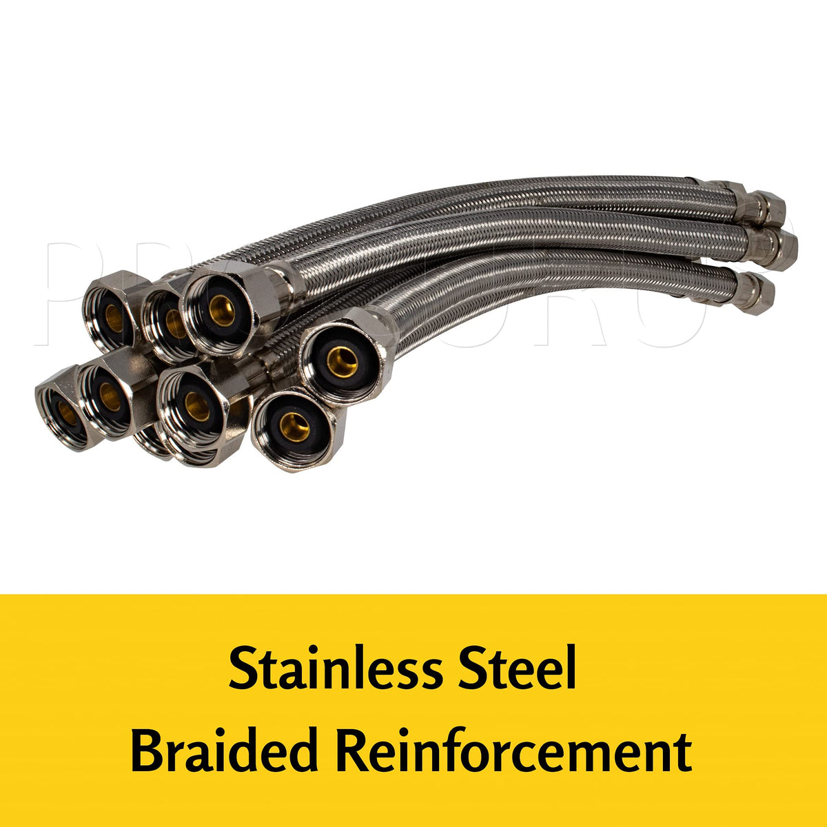 PROCURU stainless steel braided supply line blends durability with flexible routing.